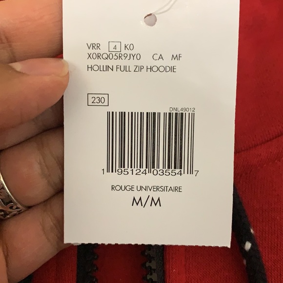 *SOLD* Guess Red and Black Hoodie - Picture 5 of 5